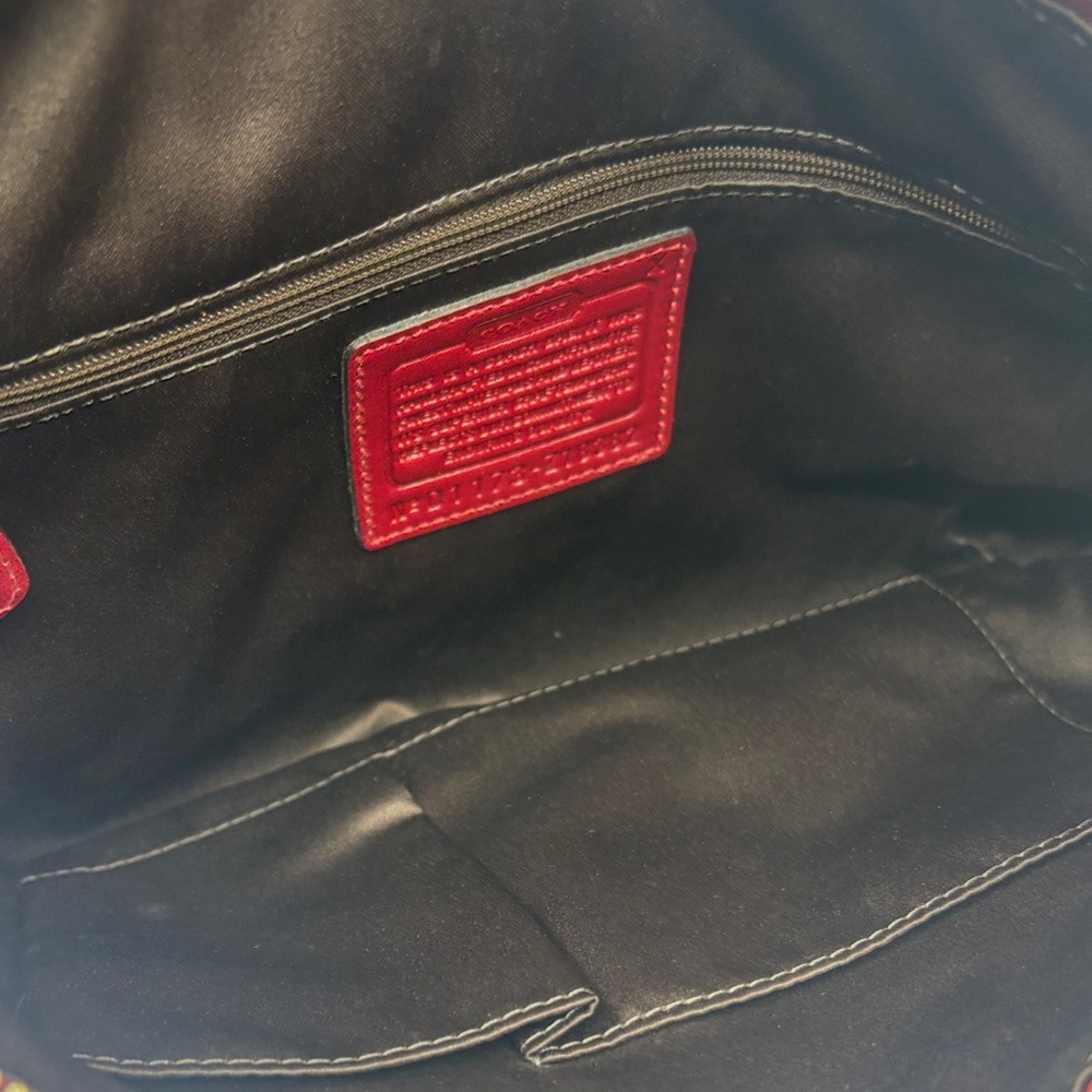 Coach Cherry Red Leather Shoulder Bag - Picture 6 of 7